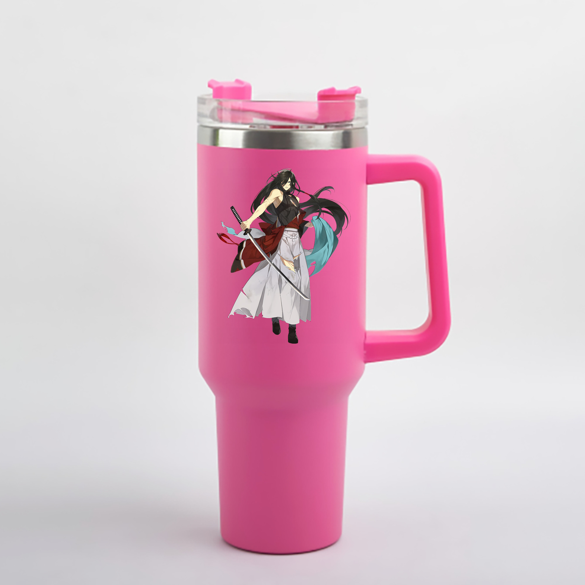 （画像用） 刀剣乱舞 Touken Ranbu 1200mL車用タンブラー - クリスタルステッカー（プラスチックストロー付き）